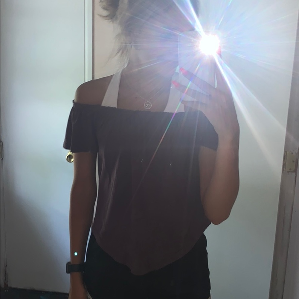 Purple off the shoulder 🤍🤍